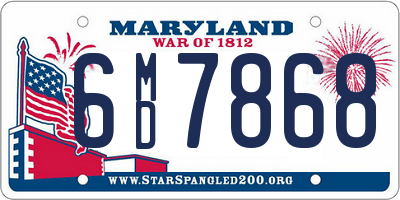 MD license plate 6MD7868