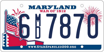MD license plate 6MD7870