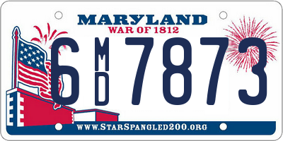 MD license plate 6MD7873