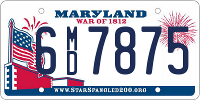 MD license plate 6MD7875