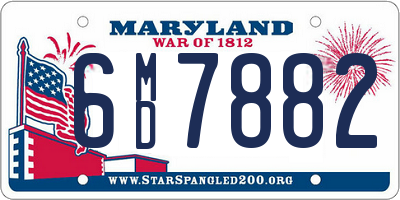 MD license plate 6MD7882