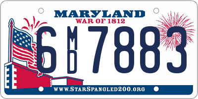 MD license plate 6MD7883