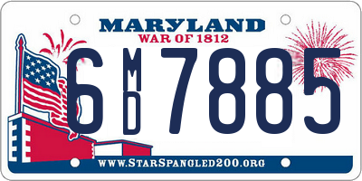 MD license plate 6MD7885