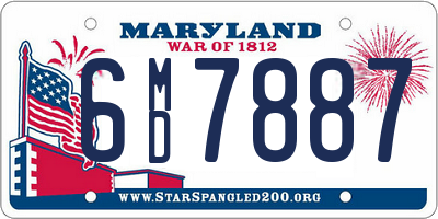 MD license plate 6MD7887