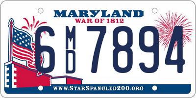 MD license plate 6MD7894