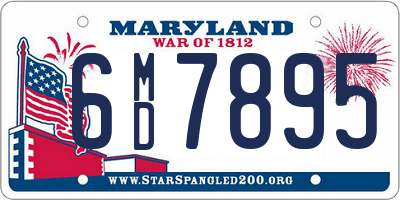 MD license plate 6MD7895