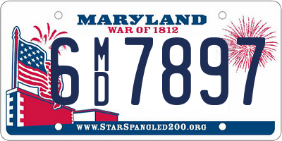 MD license plate 6MD7897