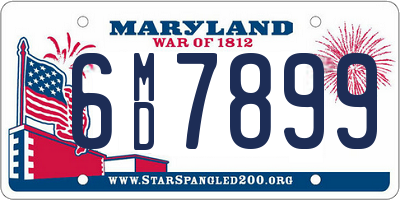 MD license plate 6MD7899