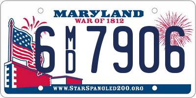 MD license plate 6MD7906