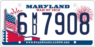 MD license plate 6MD7908