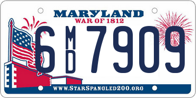 MD license plate 6MD7909