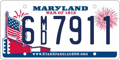 MD license plate 6MD7911