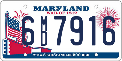 MD license plate 6MD7916