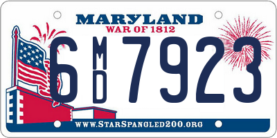 MD license plate 6MD7923