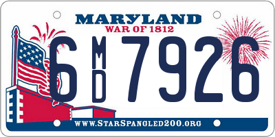MD license plate 6MD7926