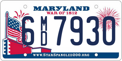 MD license plate 6MD7930