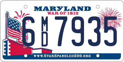 MD license plate 6MD7935