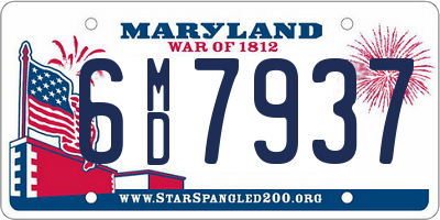 MD license plate 6MD7937