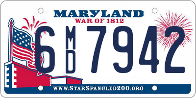 MD license plate 6MD7942
