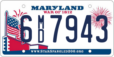 MD license plate 6MD7943