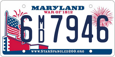 MD license plate 6MD7946