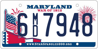 MD license plate 6MD7948