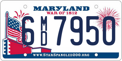 MD license plate 6MD7950