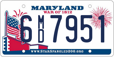 MD license plate 6MD7951