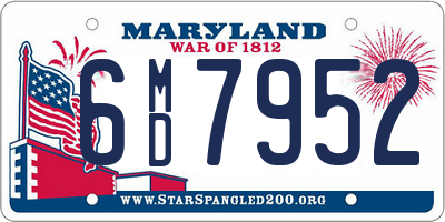 MD license plate 6MD7952