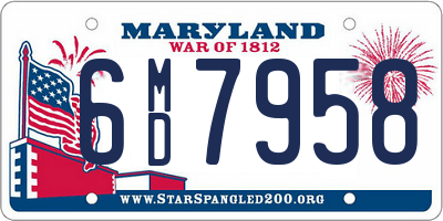 MD license plate 6MD7958