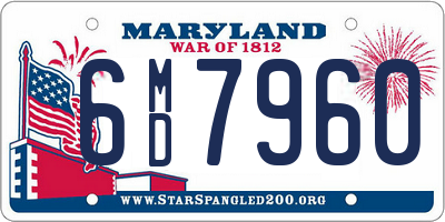 MD license plate 6MD7960