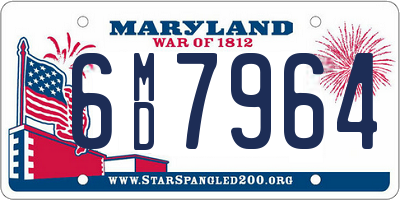 MD license plate 6MD7964