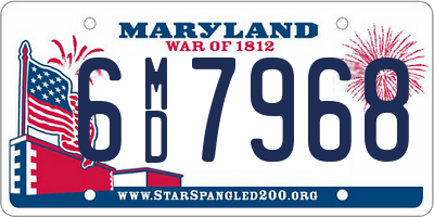 MD license plate 6MD7968