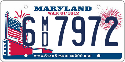 MD license plate 6MD7972