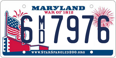 MD license plate 6MD7976