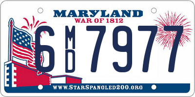 MD license plate 6MD7977