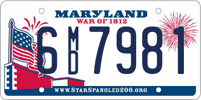 MD license plate 6MD7981