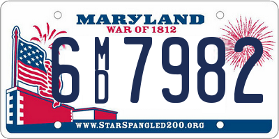 MD license plate 6MD7982