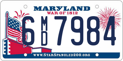 MD license plate 6MD7984