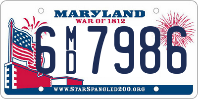 MD license plate 6MD7986