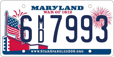 MD license plate 6MD7993