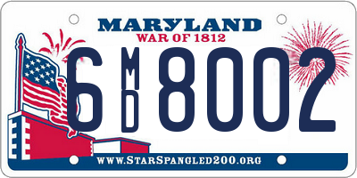 MD license plate 6MD8002