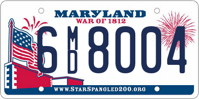 MD license plate 6MD8004