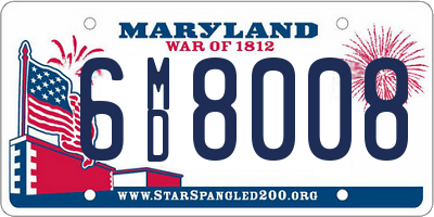 MD license plate 6MD8008