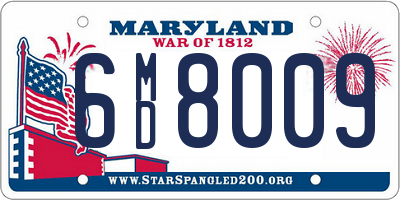 MD license plate 6MD8009