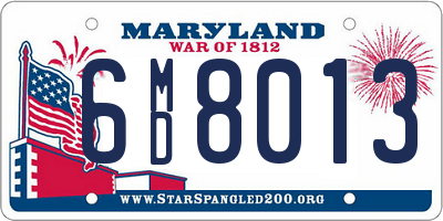 MD license plate 6MD8013
