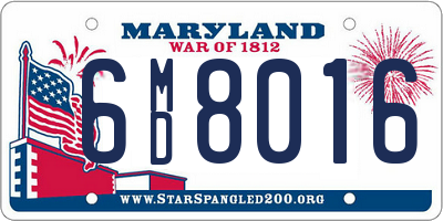 MD license plate 6MD8016