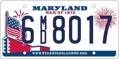 MD license plate 6MD8017