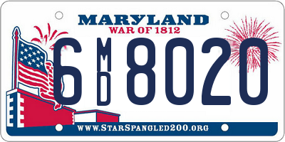 MD license plate 6MD8020