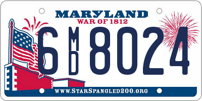 MD license plate 6MD8024